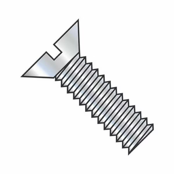 #6-32 x 1/2 in Slotted Flat Machine Screw, Zinc Plated Steel, Usa Industrials, Mfr#: BULK-SCRW-4690
